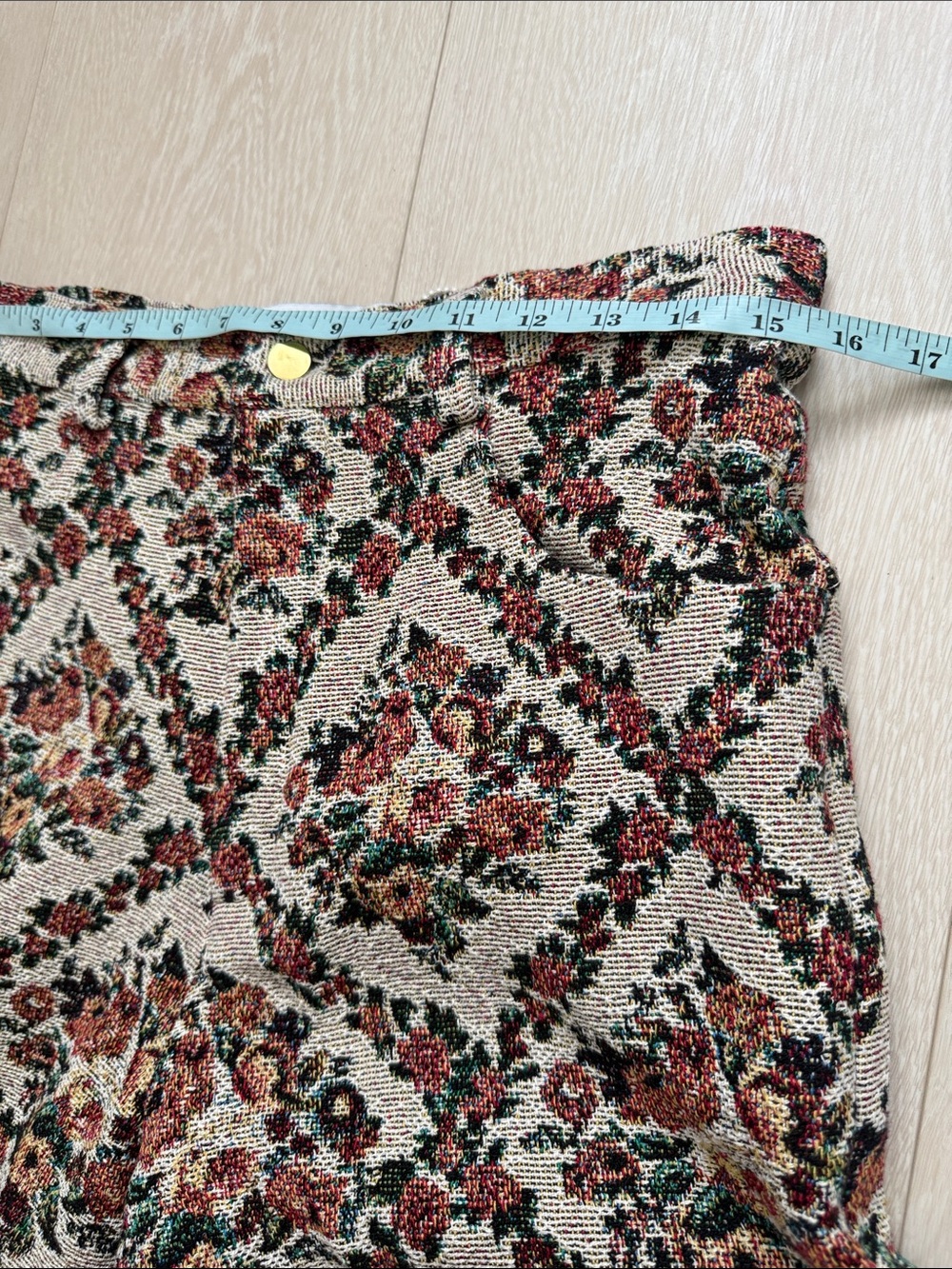 Tanner Fletcher Straight-Leg Floral Tile Print Pants in Cream - Picture 8 of 13